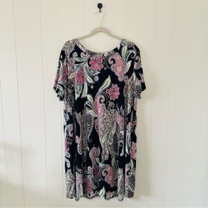 Navy, green, and pink paisley Dress